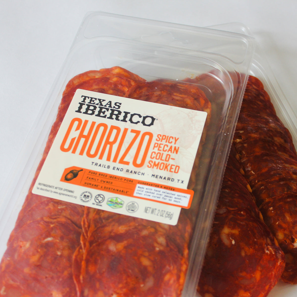 Sliced Spicy Pecan-Smoked Chorizo by Texas Iberico®