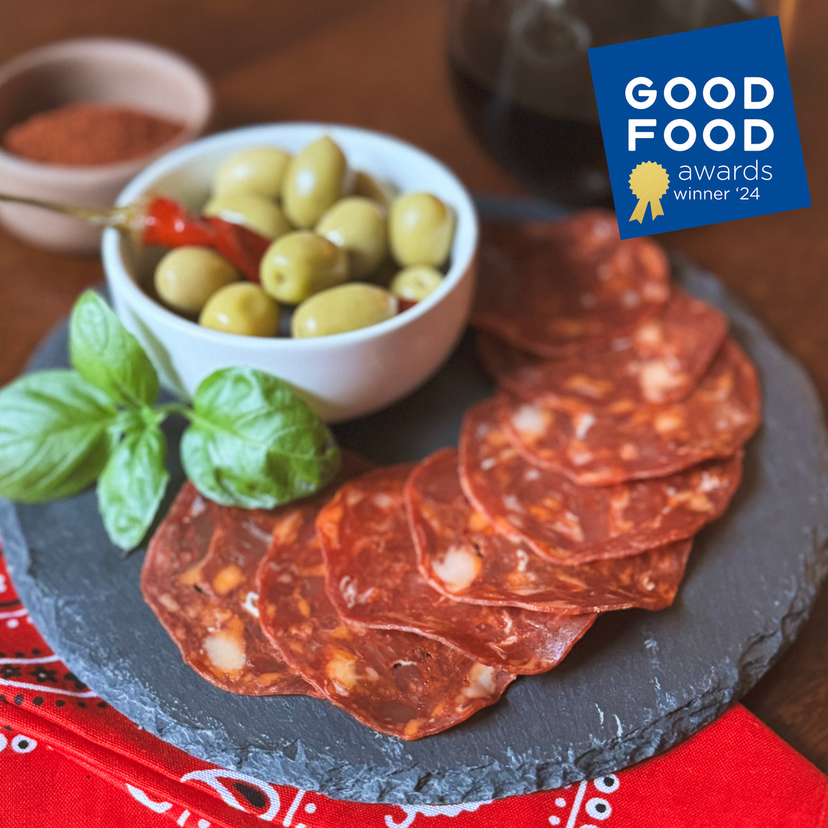 Sliced Spicy Pecan-Smoked Chorizo by Texas Iberico®