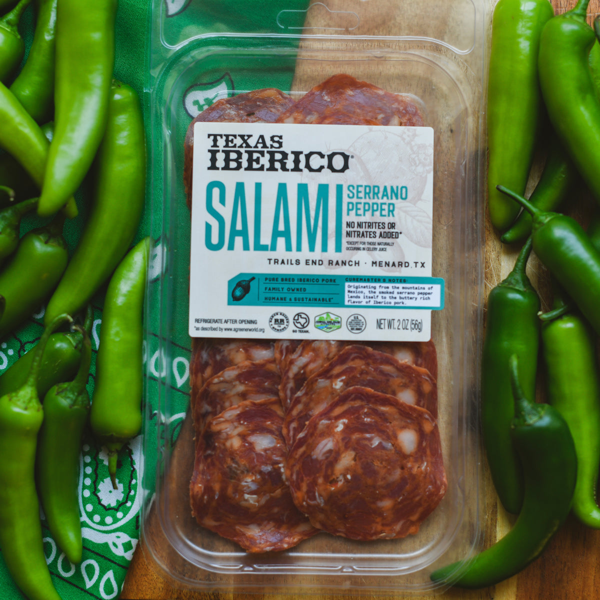 Sliced Serrano Salami by Texas Iberico®