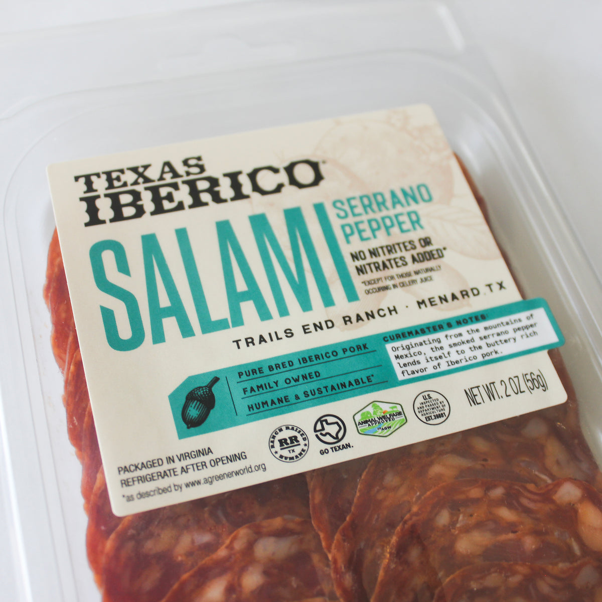 Sliced Serrano Salami by Texas Iberico®
