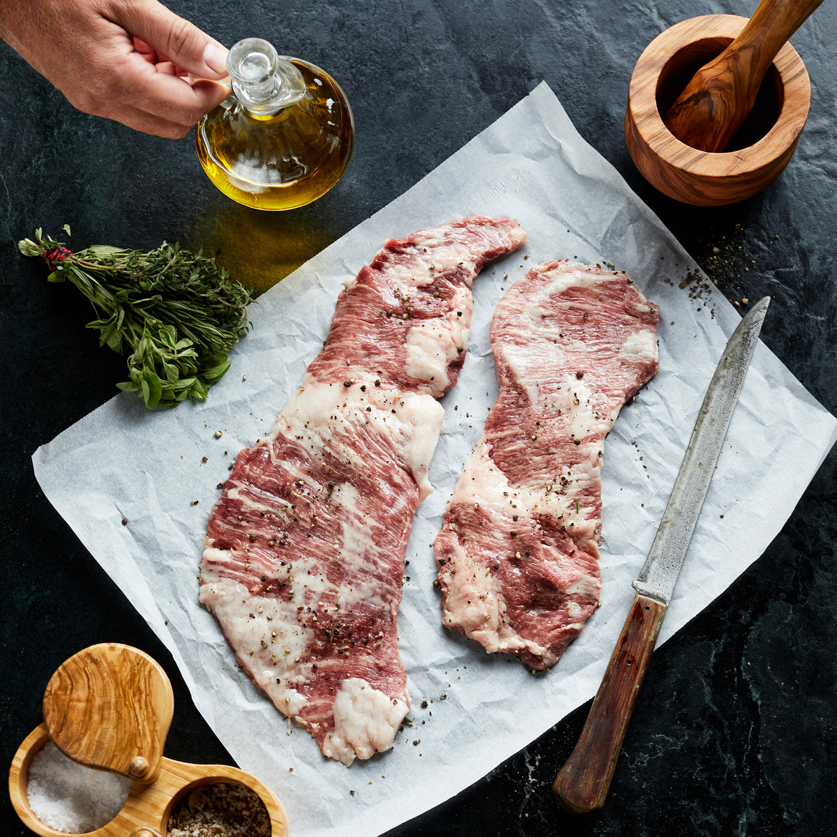 Acorn-Fed Ibérico Pork Flank Steak (Secreto) by COVAP - Pasture Raised Pork