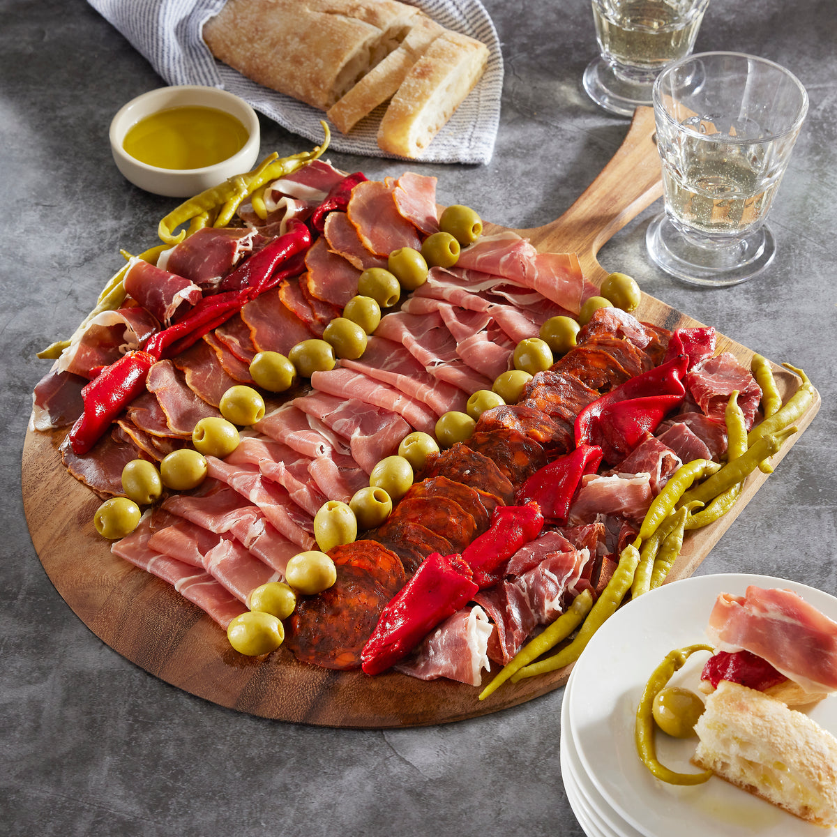Photo of Cured Meats of Spain Sampler on a wooden board
