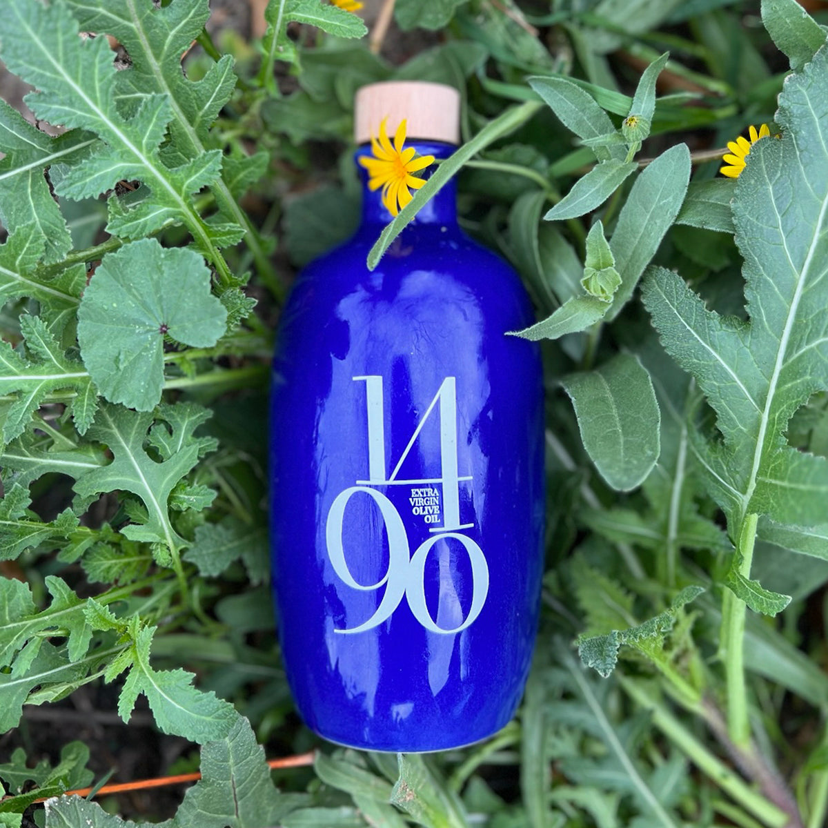 Blue Jewel Bottle of Extra Virgin Olive Oil by 1490