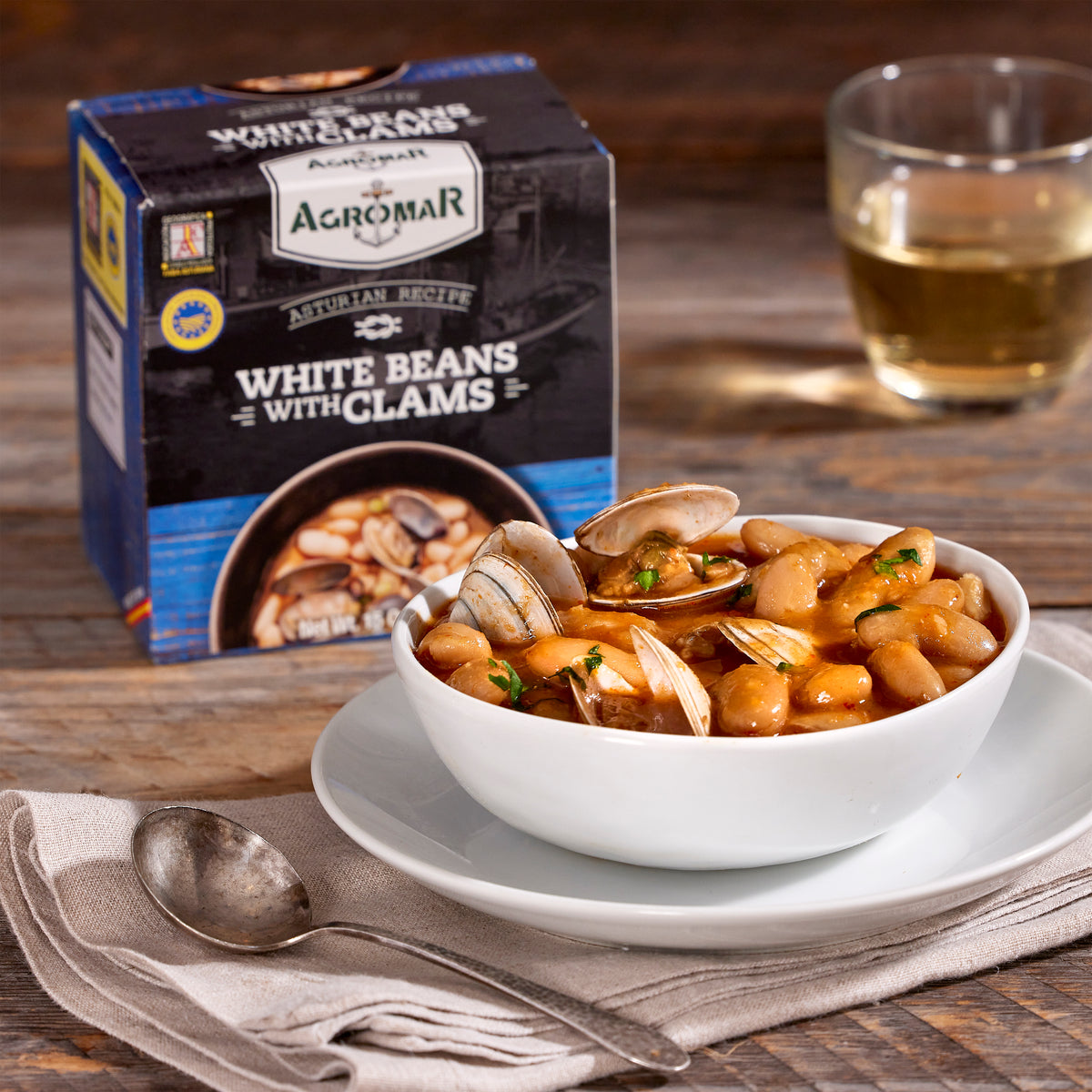 Fabes con Almejas - Fabada Bean Stew with Clams