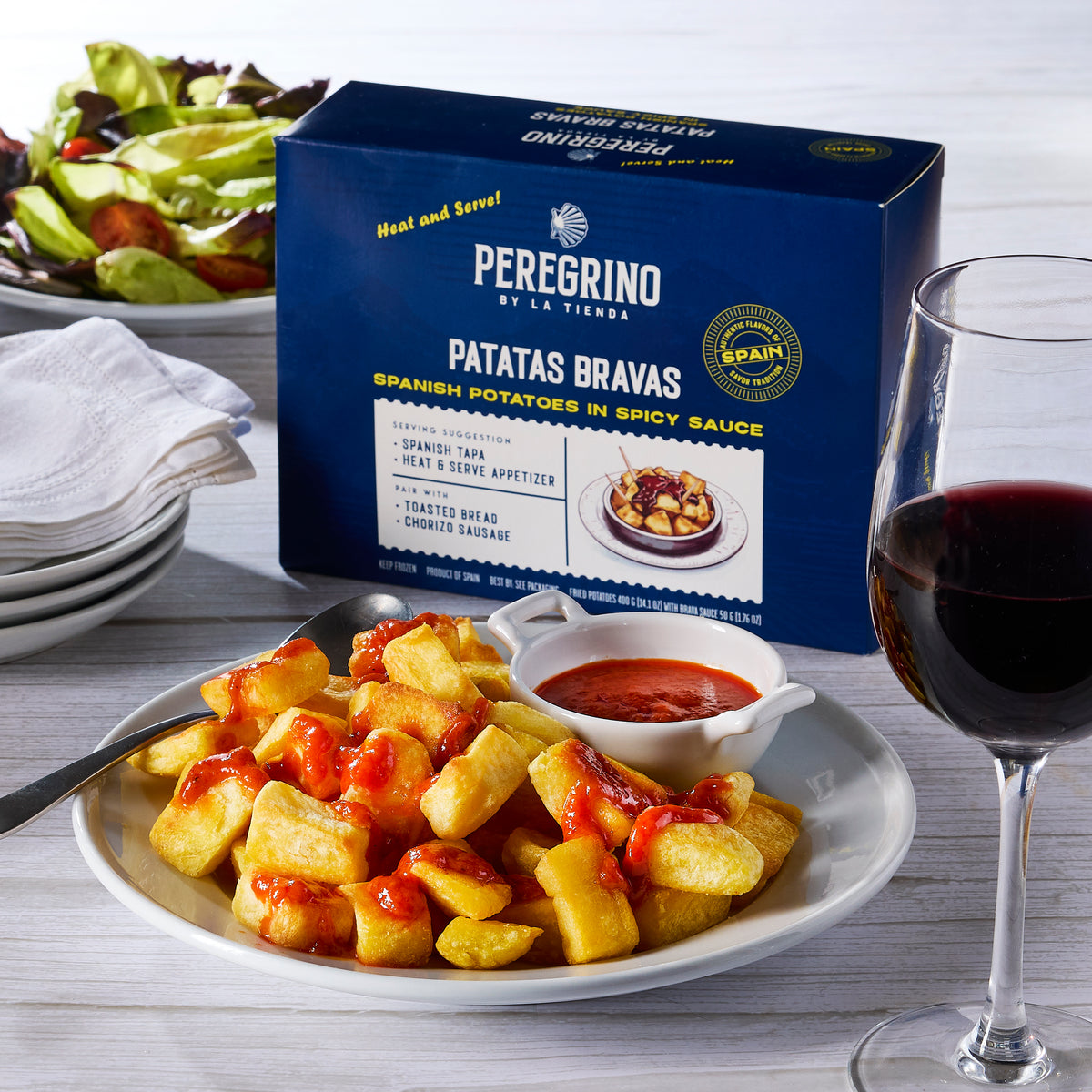 Patatas Bravas Potatoes with Spicy Sauce by Peregrino