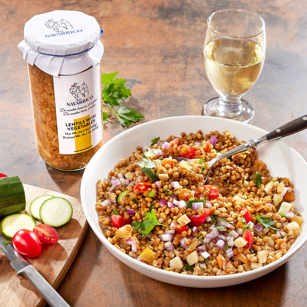 Pardina Lentils with Vegetables by El Navarrico