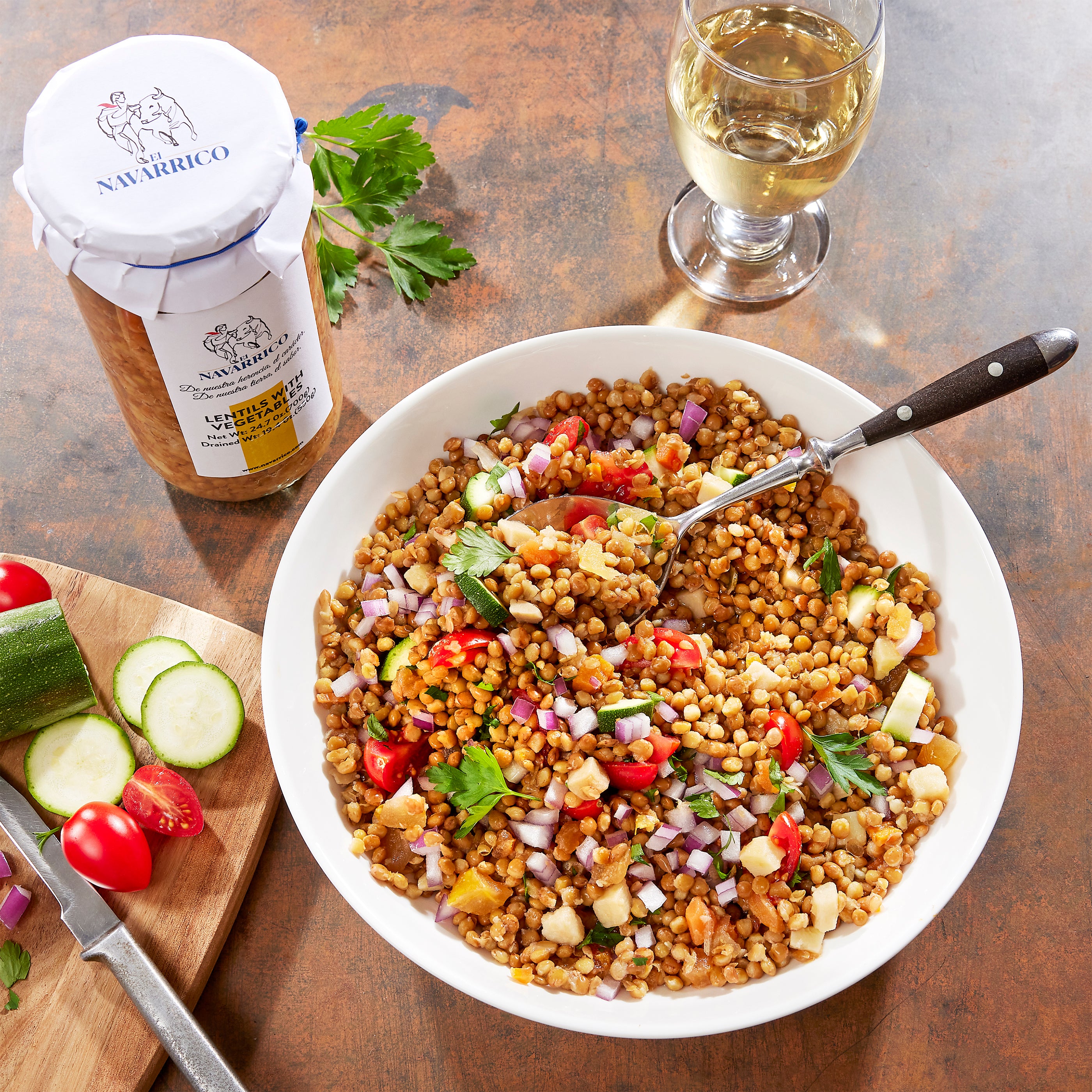 Pardina Lentils with Vegetables by El Navarrico
