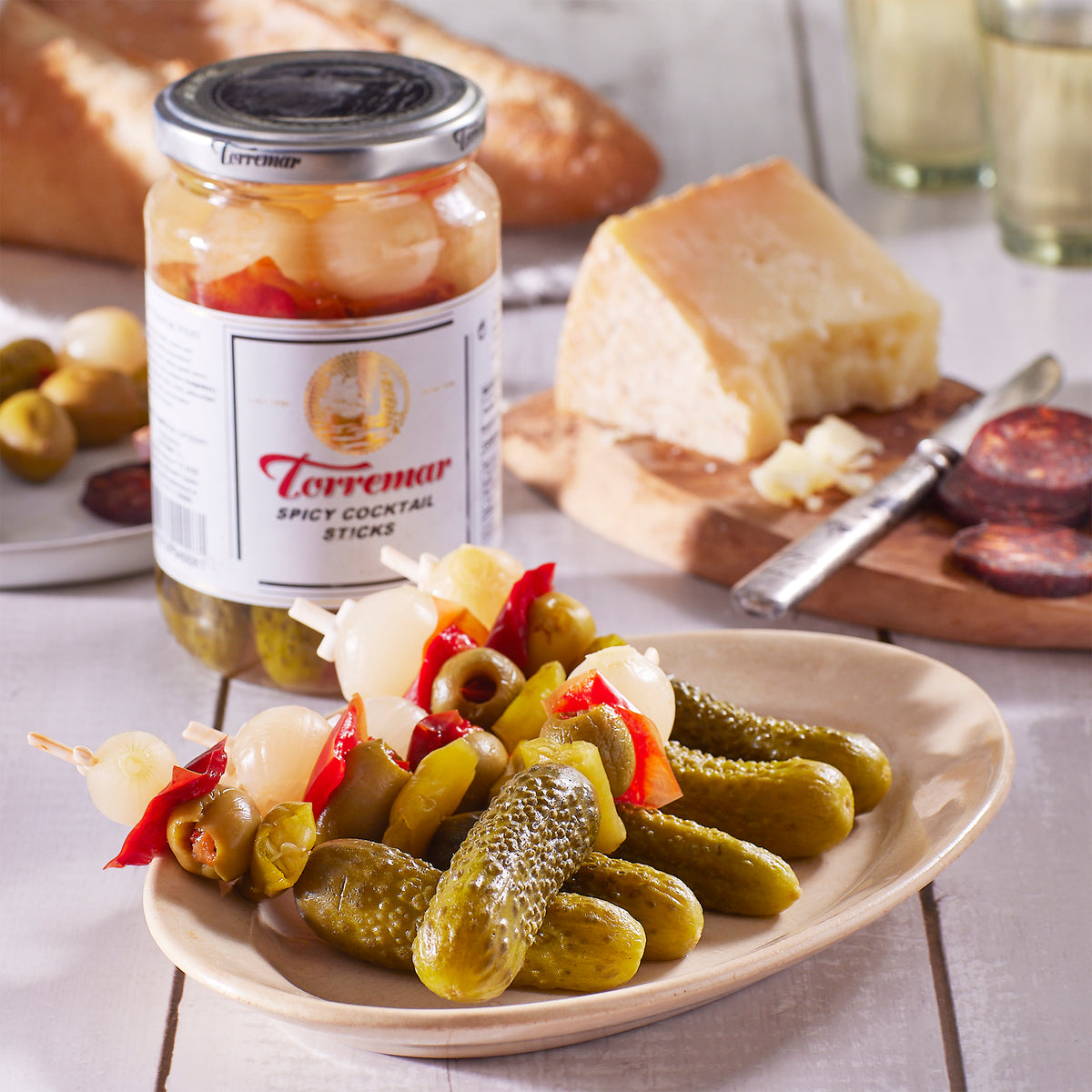 Banderillas en Vinagre - Spicy Pickle Skewers by Torremar